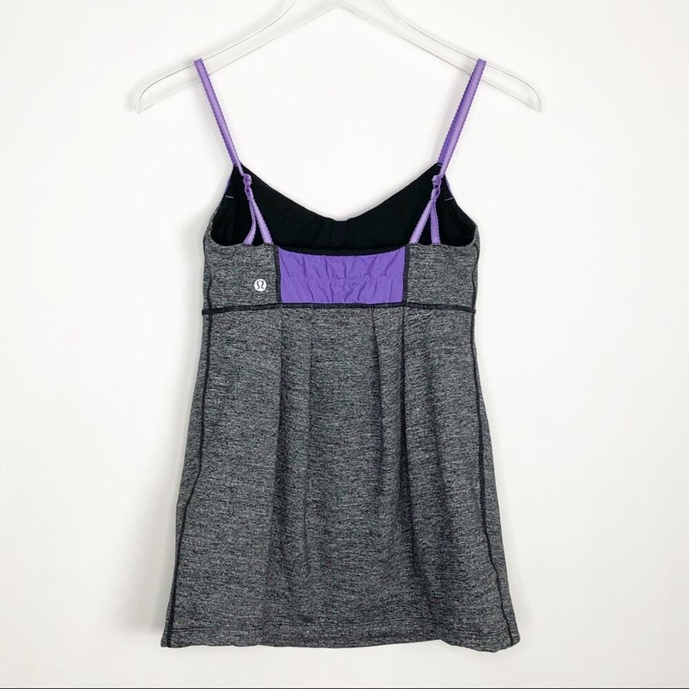 Lululemon Drapey Spaghetti Strap Tank 6 Gray Purple - Picture 4 of 7